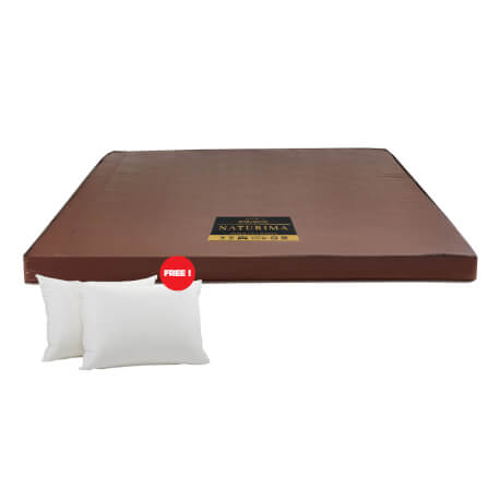 ท็อปเปอร์ยางพาราแท้ BEDISUPREME ขนาด 6 ฟุต หุ้มหนัง PVC รุ่น NATURIMA หนา 4 นิ้ว_0